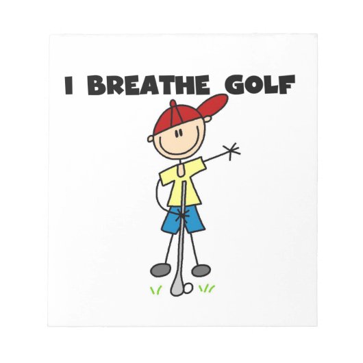 Ich atme Golf Notizblock (Vorderseite)