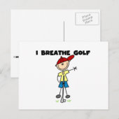 Ich atme Golf Postkarte (Vorne/Hinten)