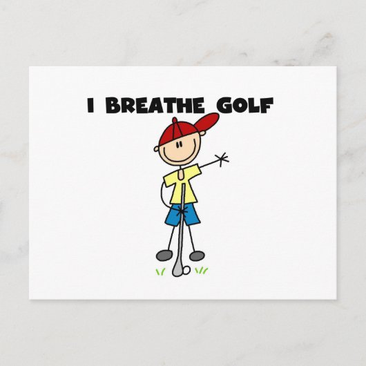 Ich atme Golf Postkarte (Vorderseite)