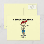 Ich atme Golf Postkarte (Vorne/Hinten)