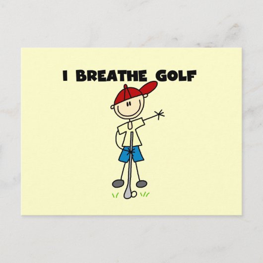 Ich atme Golf Postkarte (Vorderseite)
