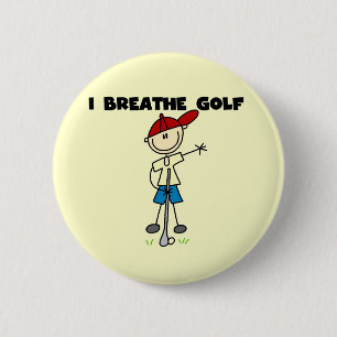 Ich atme Golf T-Shirts und Geschenke Button