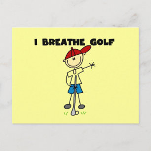 Ich atme Golf T-Shirts und Geschenke Postkarte