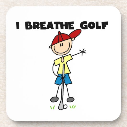 Ich atme Golf Untersetzer (Vorderseite)