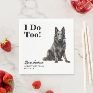 Ich auch belgischer Schäferhund Hochzeit Serviette
