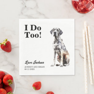 Ich auch! Große Däne Hund Haustier Serviette