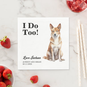 Ich auch Kanaan-Hund Hochzeitsservietten mit Foto Serviette