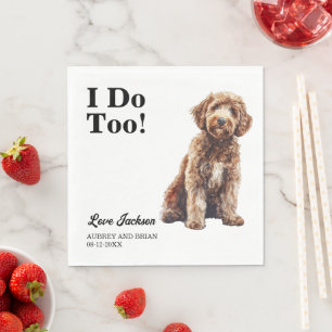 Ich auch! Labradoodle Hund Haustier Serviette