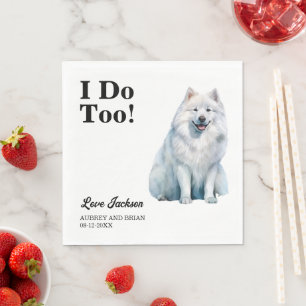 Ich auch! Samojede-Hund Servietten mit Foto