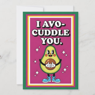 Ich Avo-Knuddle Dich süße Avocado-Wortspiel-Gesche Dankeskarte