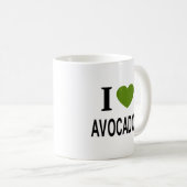 Ich ❤️ AVOCADOS mit dem grünen Herzen I LIEBE AVOC Kaffeetasse (VorderseiteRechts)