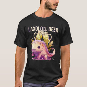 Ich Axolotl Biertrinker Mexikanischer Wandelnd Fis T-Shirt