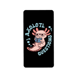 Ich Axolotl Fragen Adressaufkleber