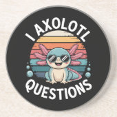 Ich Axolotl Fragen Getränkeuntersetzer (Vorne)