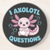 Ich Axolotl Fragen Getränkeuntersetzer (Vorne)