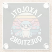 Ich Axolotl Fragen Glasuntersetzer (Rückseite)