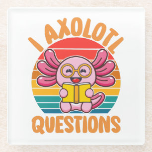 Ich Axolotl Fragen Glasuntersetzer