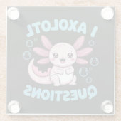 Ich Axolotl Fragen Glasuntersetzer (Rückseite)