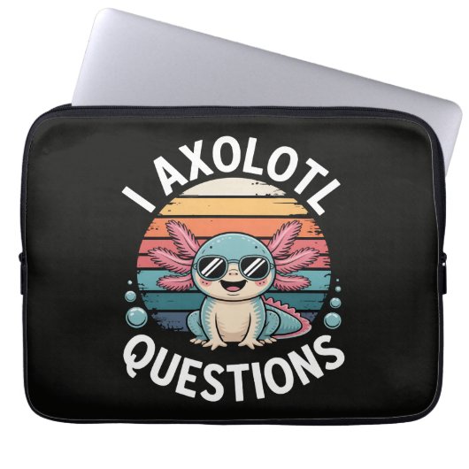 Ich Axolotl Fragen Laptopschutzhülle (Vorderseite)