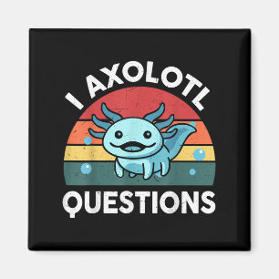 Ich Axolotl Fragen lustige Kinder Magnet