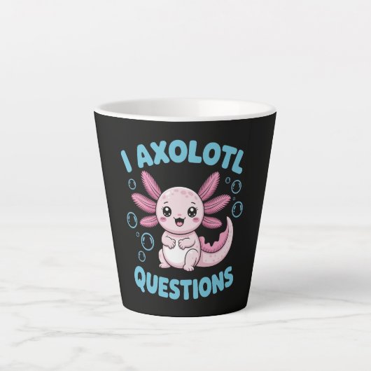 Ich Axolotl Fragen Milchtasse (Vorderseite)