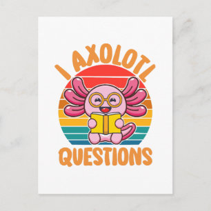 Ich Axolotl Fragen Postkarte