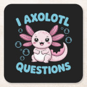 ich axolotl fragen rechteckiger pappuntersetzer (Vorderseite)