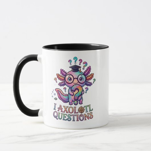 Ich Axolotl Fragen Tasse - Existentialistisches Ge (Links)