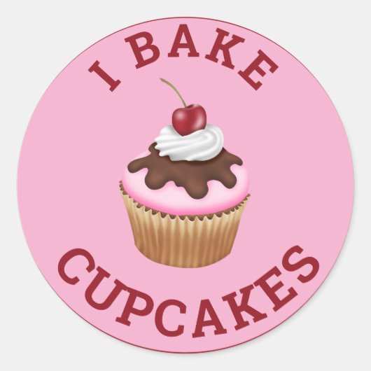 Ich backe Cupcake Stickers (Vorderseite)