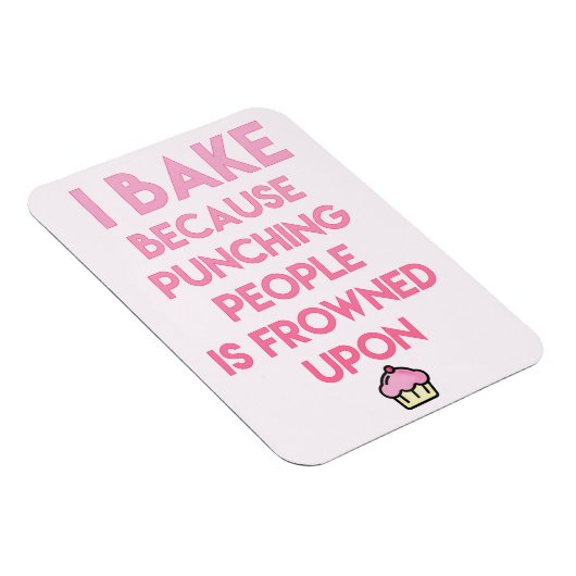 Ich backe! Funny Baking Zitat Magnet (Rechte Seite)