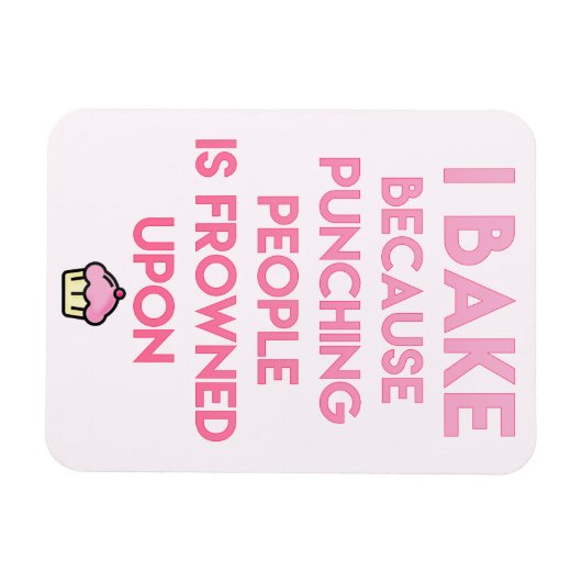 Ich backe! Funny Baking Zitat Magnet (Horizontal)