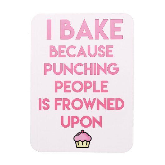 Ich backe! Funny Baking Zitat Magnet (Vertikal)