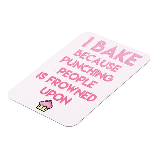 Ich backe! Funny Baking Zitat Magnet (Linke Seite)