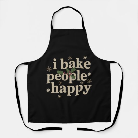 Ich backe Menschen glücklich Cupcake & Cookie Back Schürze (Vorderseite)