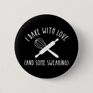 Ich backe mit Liebe (und etwas Schwitzen) Button