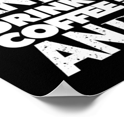 Ich backe und trinke Kaffee und ich kenne Dinge Po Poster (Ecke)