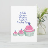 Ich backe, weil das Punzieren von Menschen erstarr Einladung (Stehend Vorderseite)