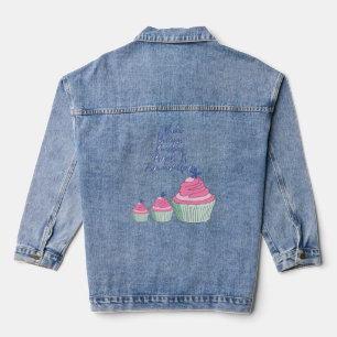 Ich backe, weil das Punzieren von Menschen erstarr Jeansjacke