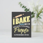 Ich backe, weil die Punching-Leute erstarrt sind Postkarte (Stehend Vorderseite)