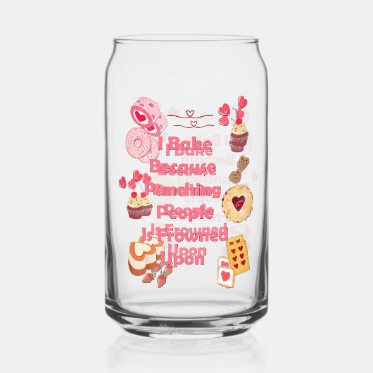 Ich backe, weil man Leute zum Punzieren erstarrt Dosenglas (Rückseite)