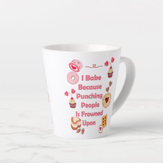 Ich backe, weil man Leute zum Punzieren erstarrt Milchtasse (Rechte Ecke)