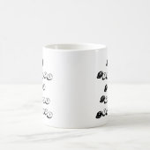 Ich bade im männlichen Riss-Schwarzen Kaffeetasse (Mittel)
