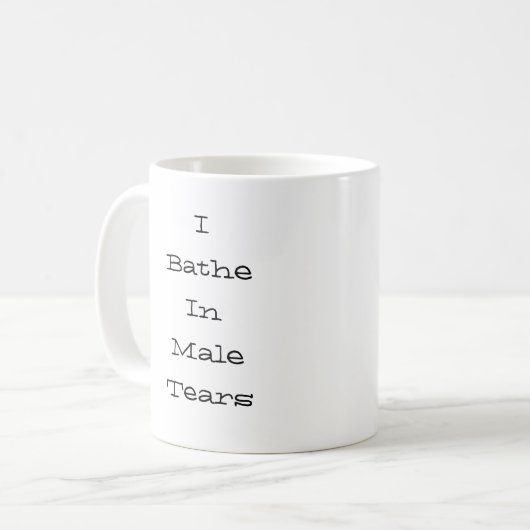 Ich bade im männlichen Riss-Schwarzen Kaffeetasse (Vorderseite Links)