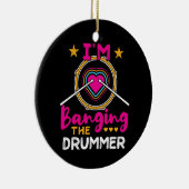 Ich bage die Drummer Funny Ehefrau GF Keramik Ornament (Rechts)