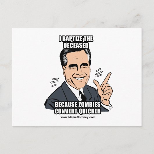 ICH BAPTISIERE DIE VERZÖGERTEN POSTKARTE (Vorderseite)