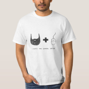 "Ich Bart-und grafischer Entwurfs-" T - Shirt