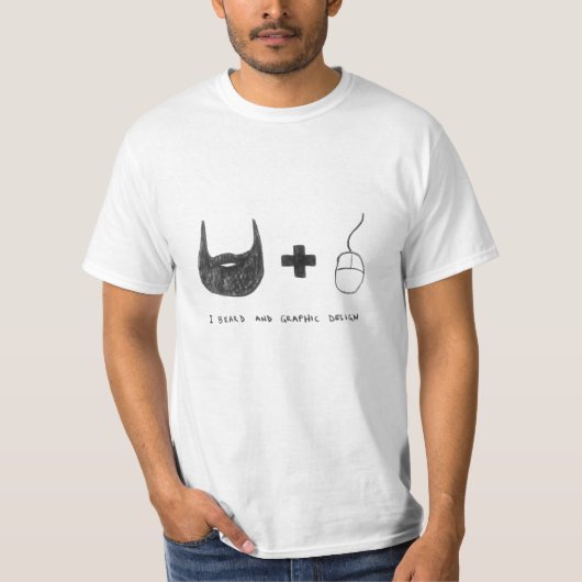 "Ich Bart-und grafischer Entwurfs-" T - Shirt (Vorderseite)