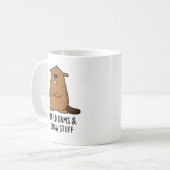 Ich baue Dams und ich gnaw Stuff Funny Beaver Pub Kaffeetasse (Vorderseite Links)