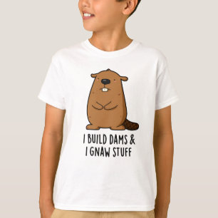 Ich baue Dams und ich gnaw Stuff Funny Beaver Pub T-Shirt