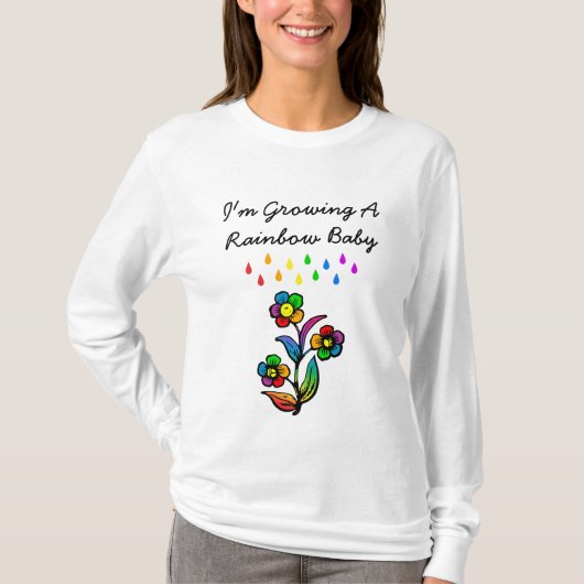 Ich baue ein Rainbow Baby Maternity Shirt (Vorderseite)